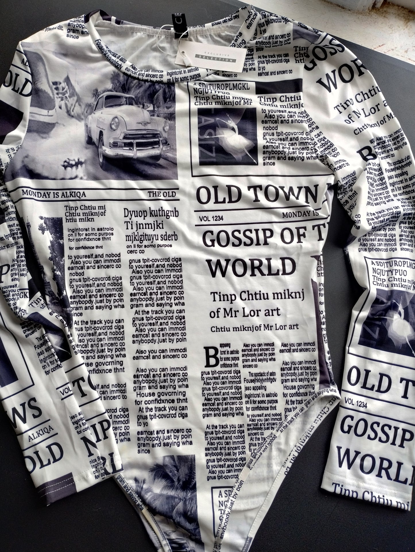 Newspaper Bodysuit