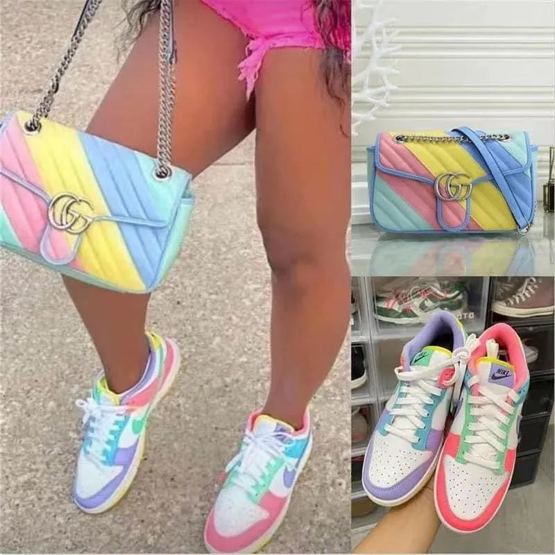 Rainbow Crossbody & Sneaker Set