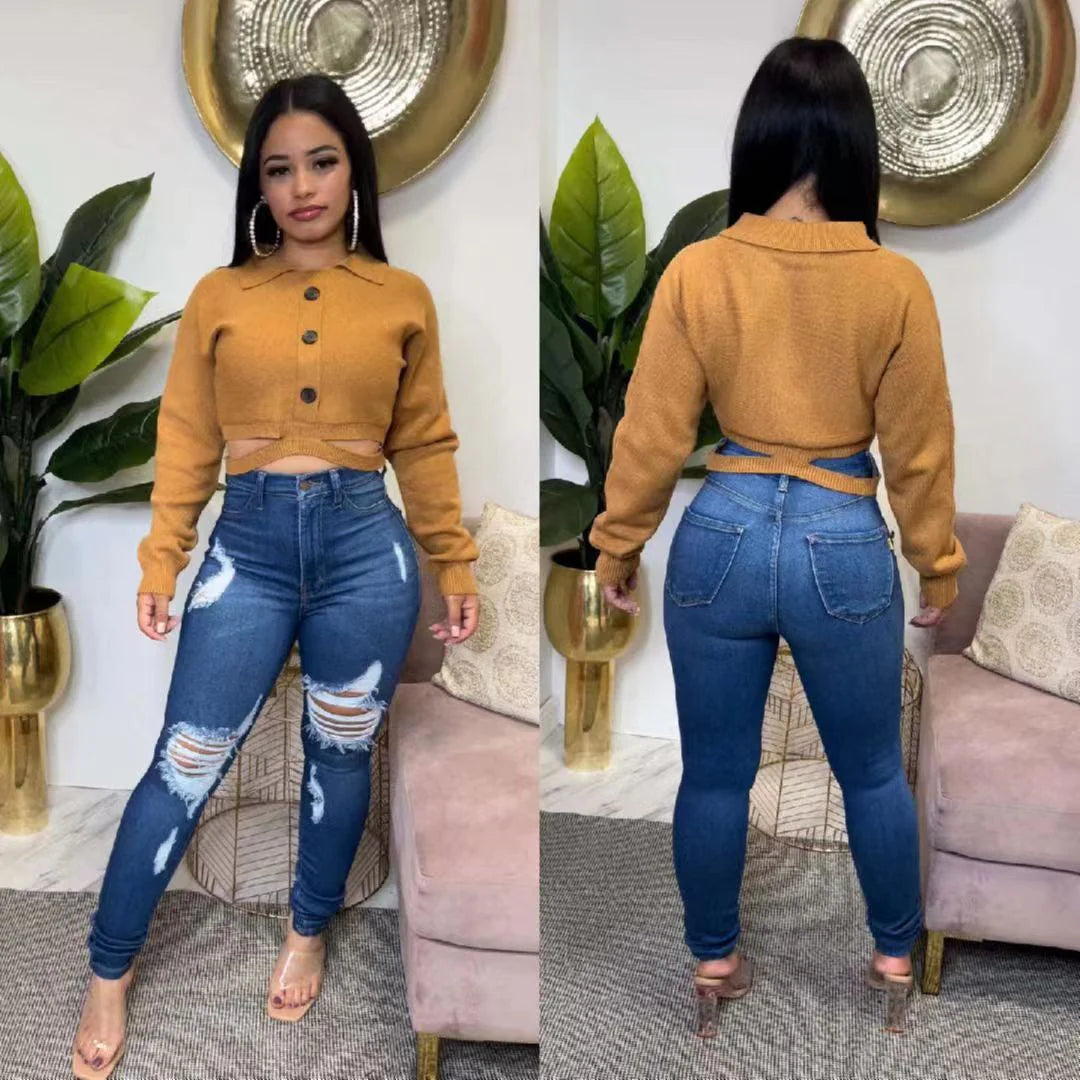 Stacy Stretch Ripped Jeans